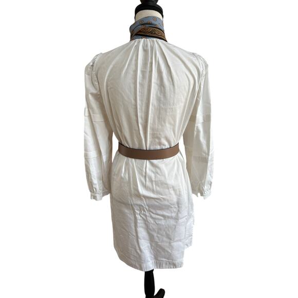 Jeune Otte White Cotton Shift Dress Women’s Small Made in USA Minimalist $358 - Picture 3 of 9